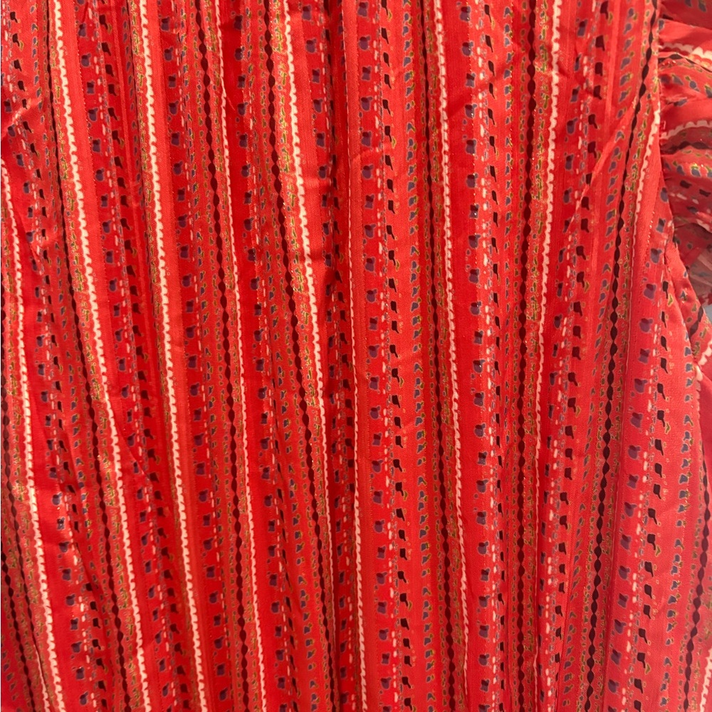 Pants Store Red Striped Ruffle Dress - Picture 3 of 5